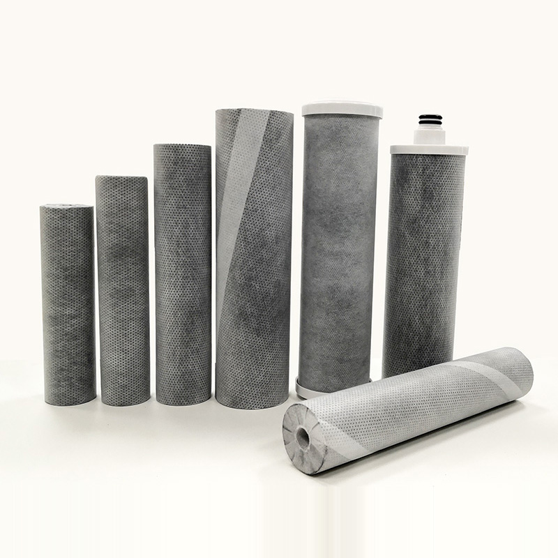 Carbon fiber composite water filter element